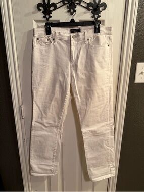 Banana Republic Factory White Cropped Ankle Jeans
